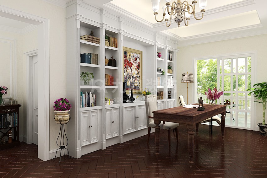 别墅書房裝(zhuang)修效果圖