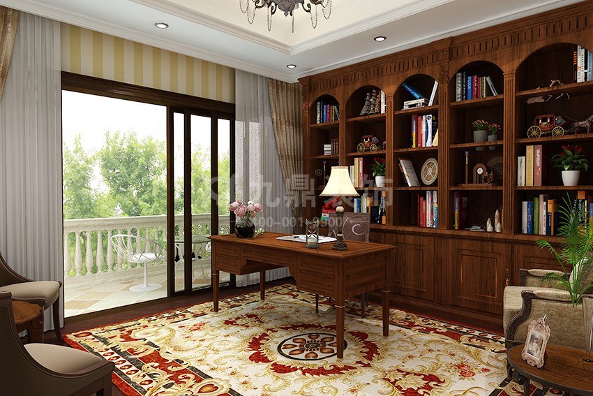 别墅書房裝(zhuang)修效果圖