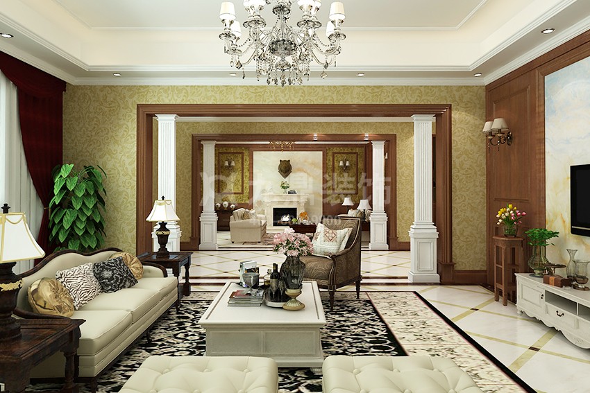 别墅客廳裝(zhuang)修效果圖