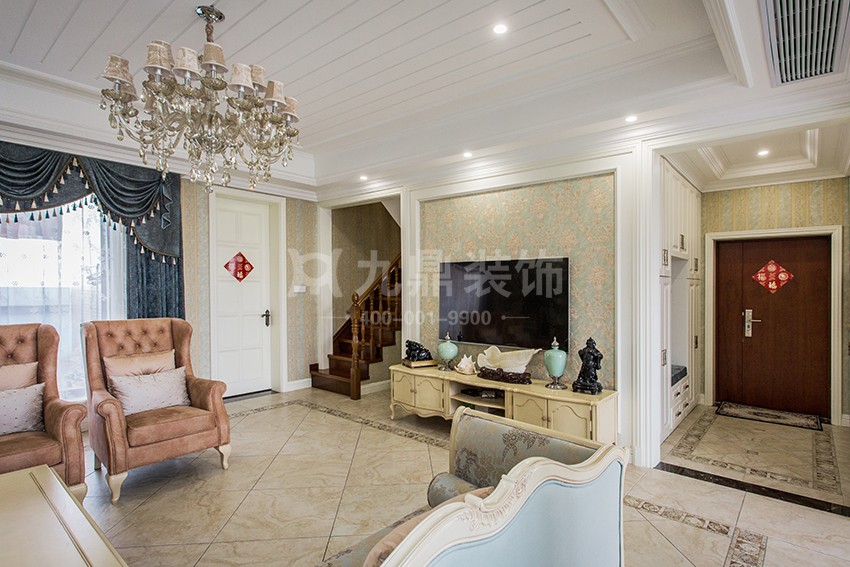 客廳裝(zhuang)修實景圖