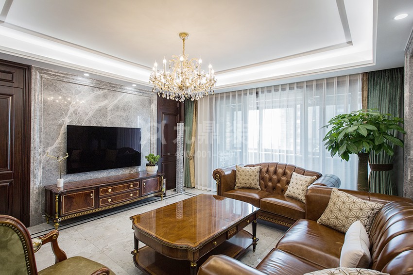 客廳裝(zhuang)修實景圖