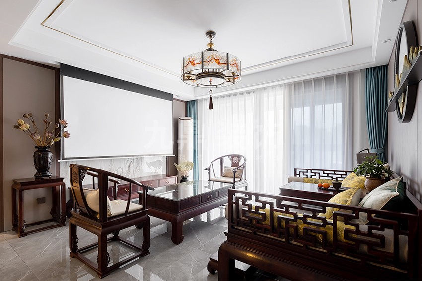 客廳裝(zhuang)修實景圖