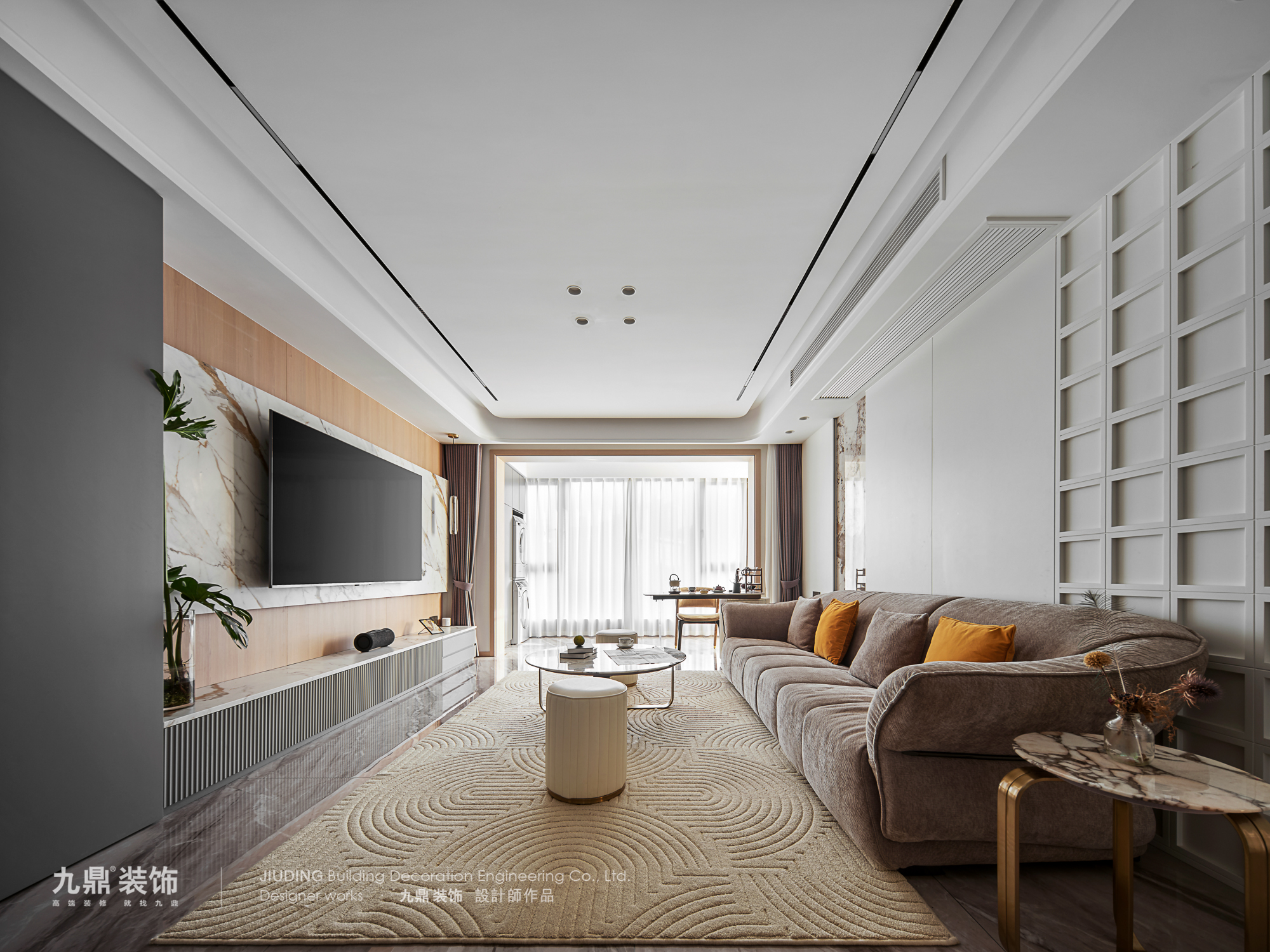 杭(hang)州天城(cheng)錦苑140㎡現(xian)代(dai)風裝(zhuang)修案例